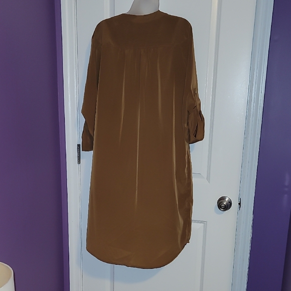 Michael Kors Tan Lace-Up Dress Sz: XL - Picture 6 of 8